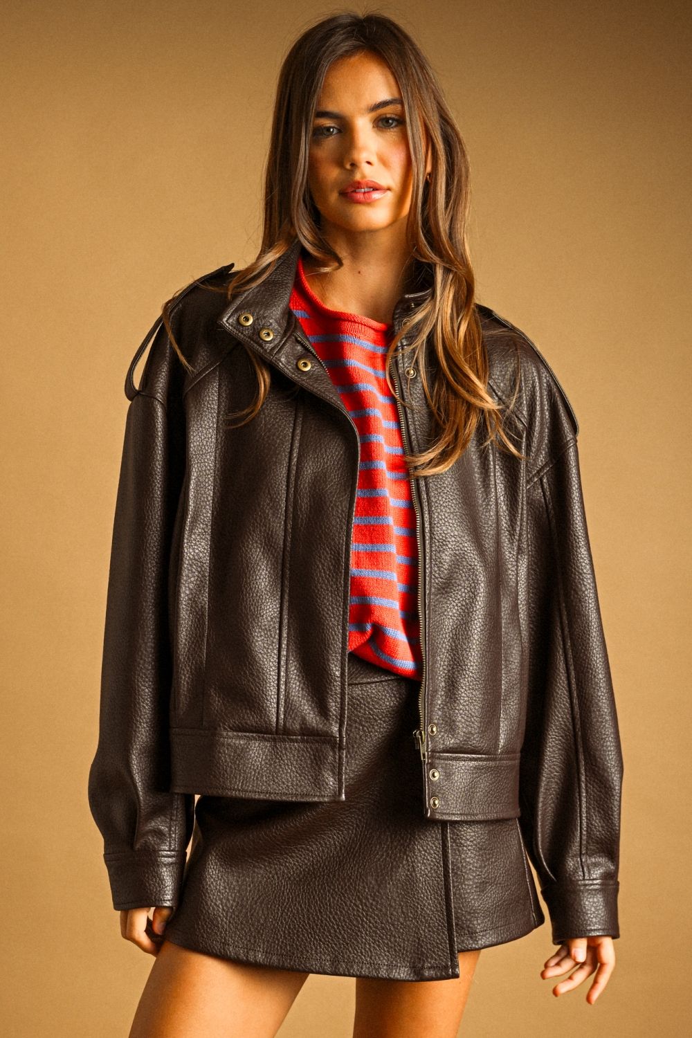 Faux Leather Jacket