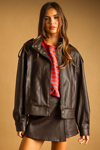 Faux Leather Jacket