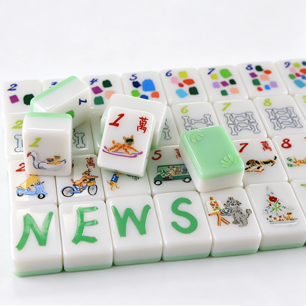 Doggie Dog Mahjong Tiles