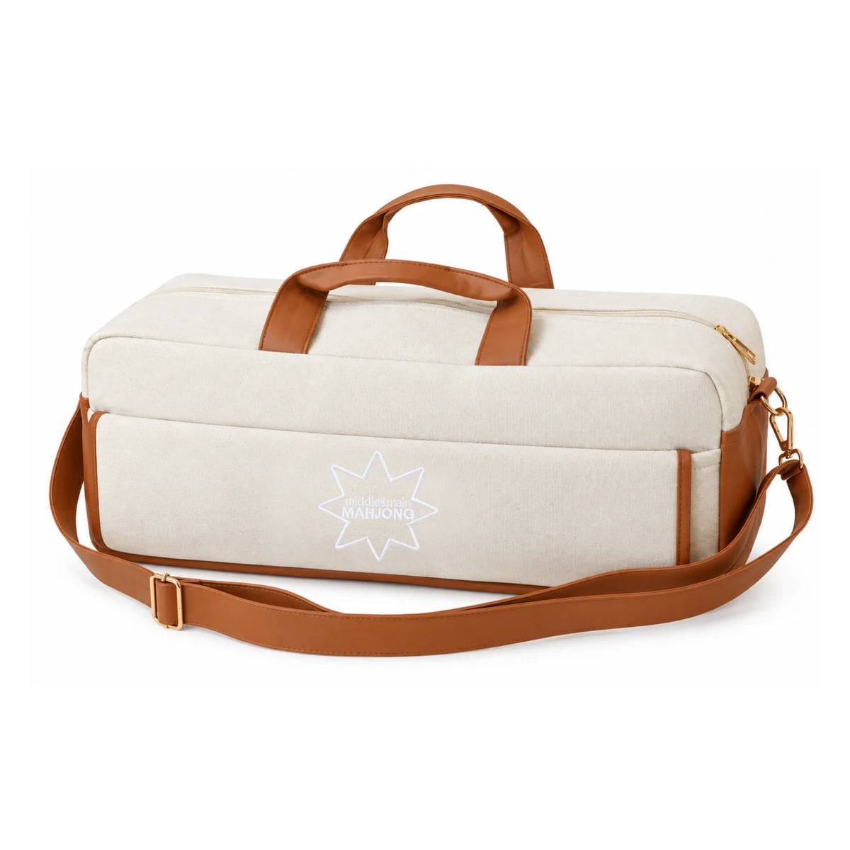Magical Bottomless Mahjong Bag- Canvas & Leather