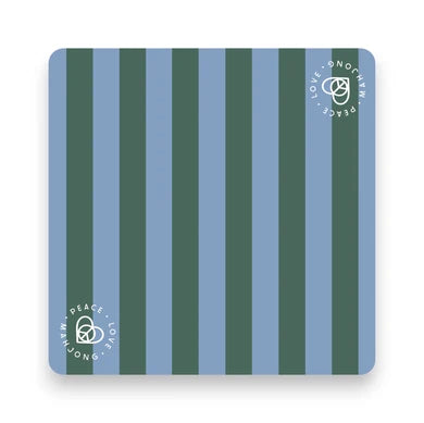 PLM Mahjong Mat - Blue/Green Stripe
