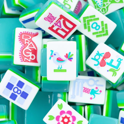 THE PLAY SERIES | PETITE | Mahjong with Something to Say | Ocean Blue