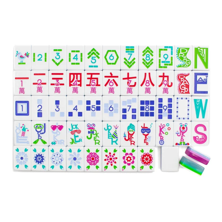 THE PLAY SERIES | PETITE | Mahjong with Something to Say | Ocean Blue