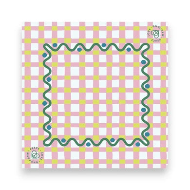 PLM MAhjong Mat - Whimsy Plaid Golden