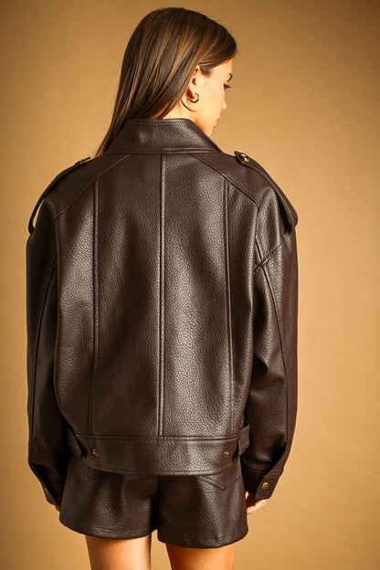 Faux Leather Jacket