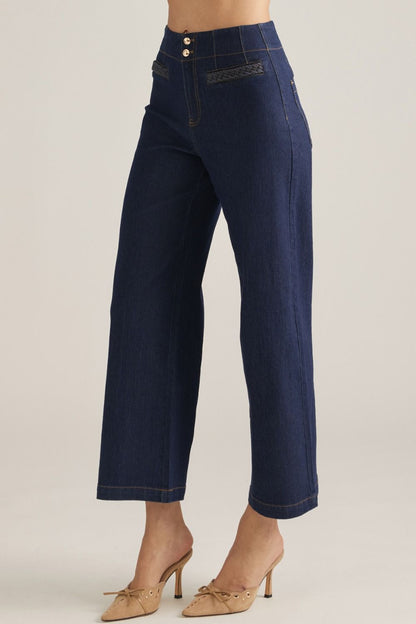 Dark Denim WIde Leg Pants