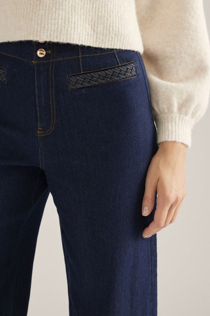 Dark Denim WIde Leg Pants