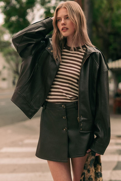 Faux Leather Jacket